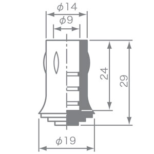 パイプ用ゴム足 KP-15