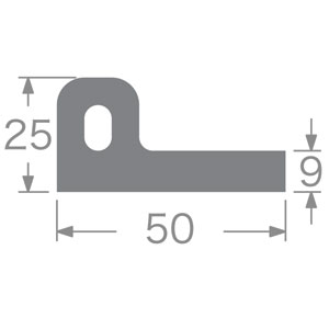 水密ゴム(P型)25x50