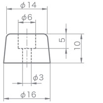 ゴム足 K-16