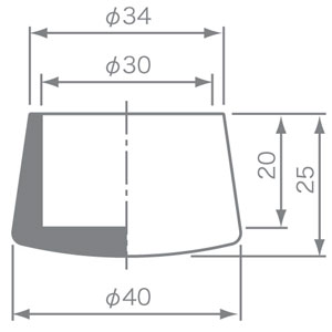 パイプ用ゴム足 KP-12