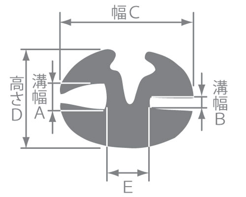 H型ゴム No.494