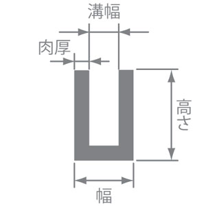 溝ゴム No.492(溝幅1mm)