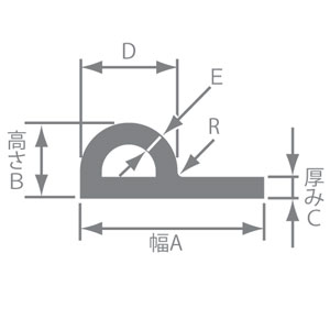 P型ゴム No.026(33×60)