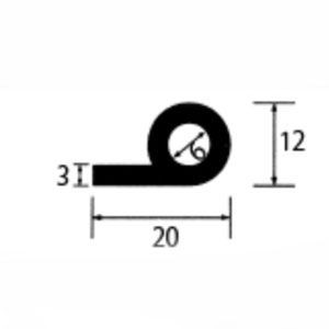 P型シロゴム(12×20)