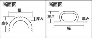 D型ゴム