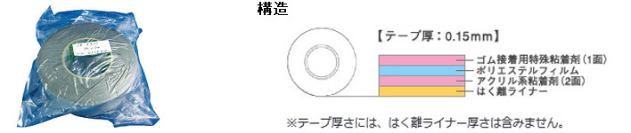 ゴム固定用両面テープ