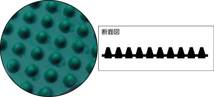 仮設マット ラクラクロードマット(歩行者マット) - ゴム通