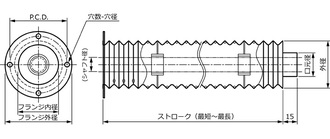 のび太の丸型ジャバラ MFB15A(片側フランジタイプ)